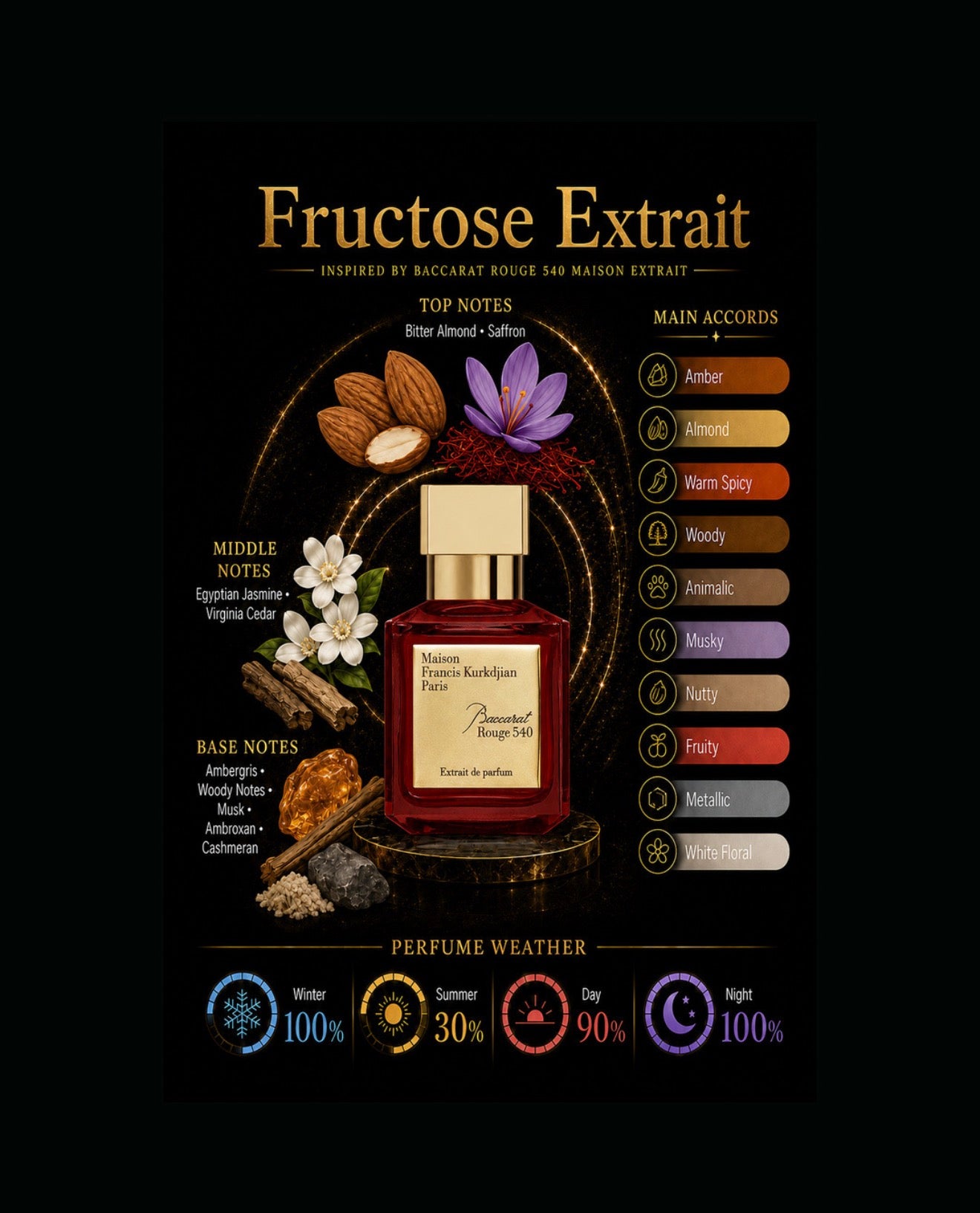 Fructose Extrait Inspired By Baccarat Rouge 540 Maison Extrait