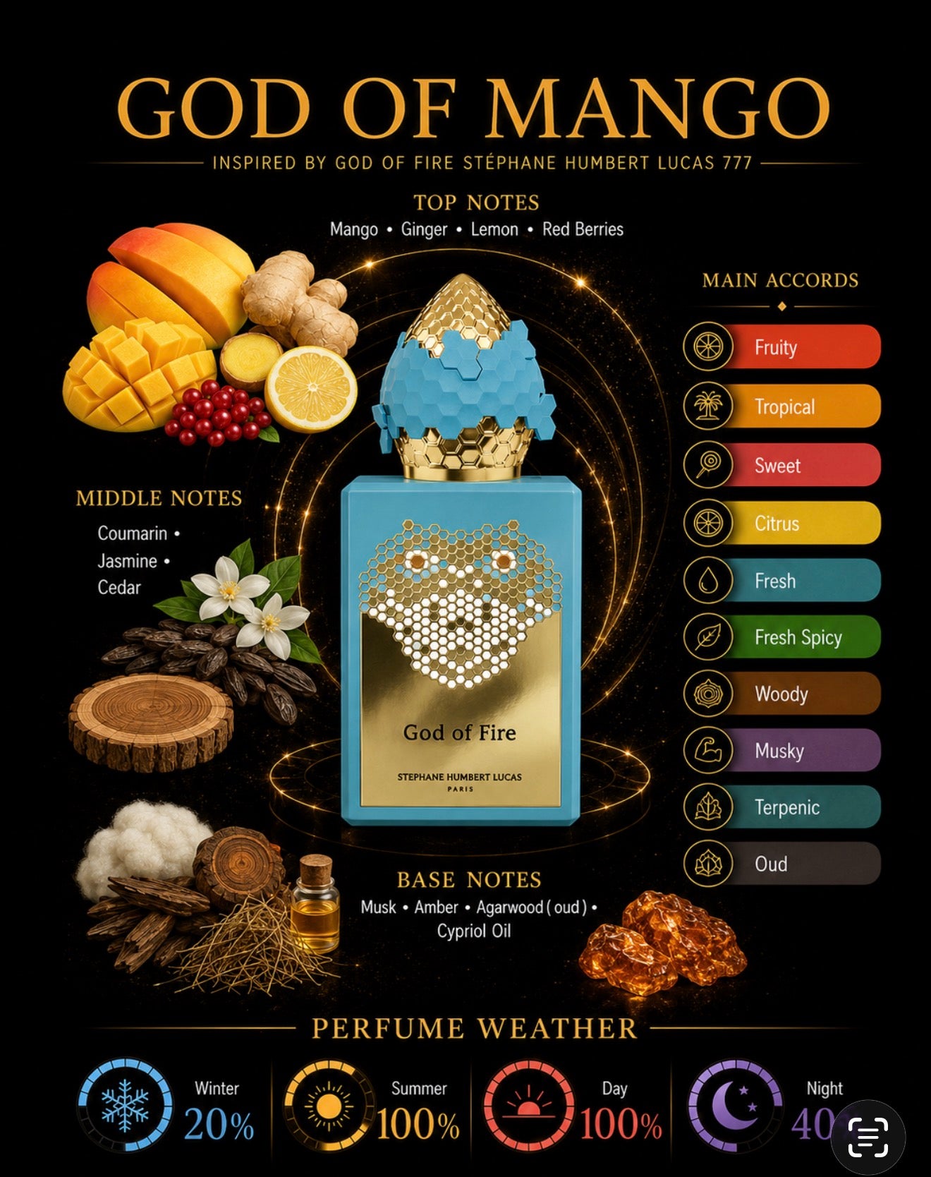 God Of Mango Inspired By God of Fire Stéphane Humbert Lucas 777