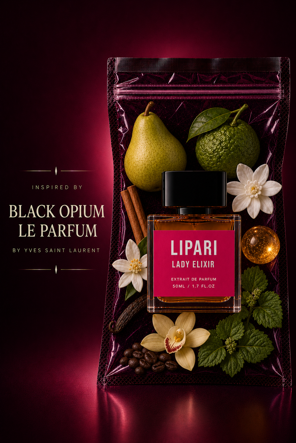 Lady Elixir Inspired By Opium Black Le Parfume Yves By Saint Laurent .