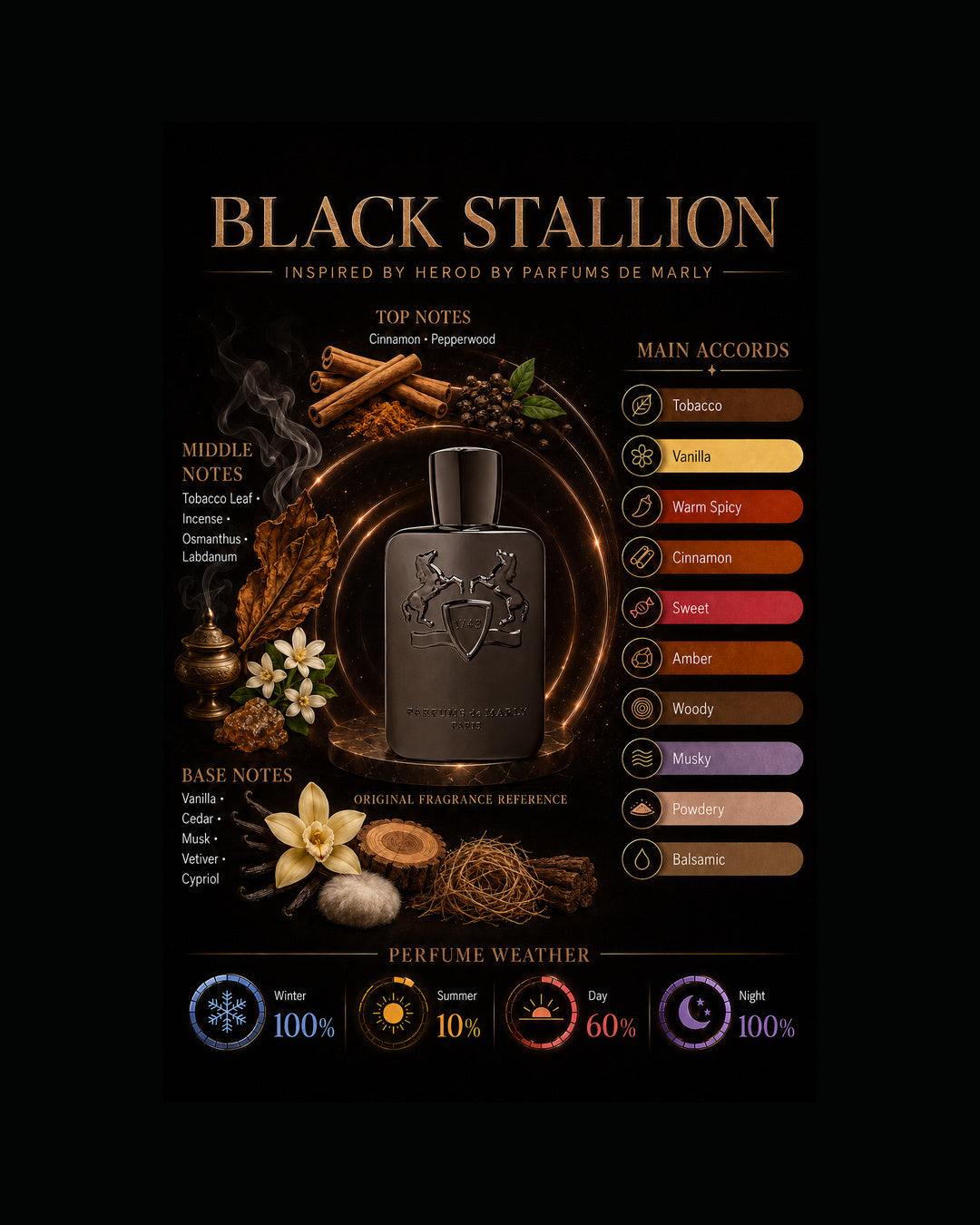 Black Stallion Inspired By Herod by De Marly