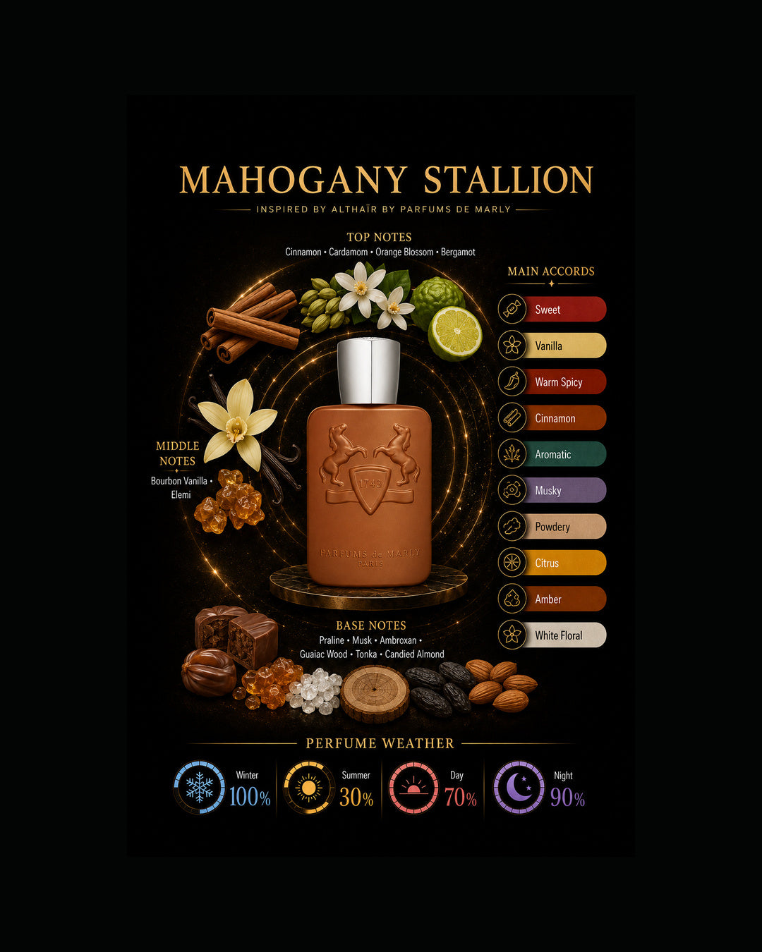 Mahogany Stallion Inspired By Althaïr Parfum de Marly