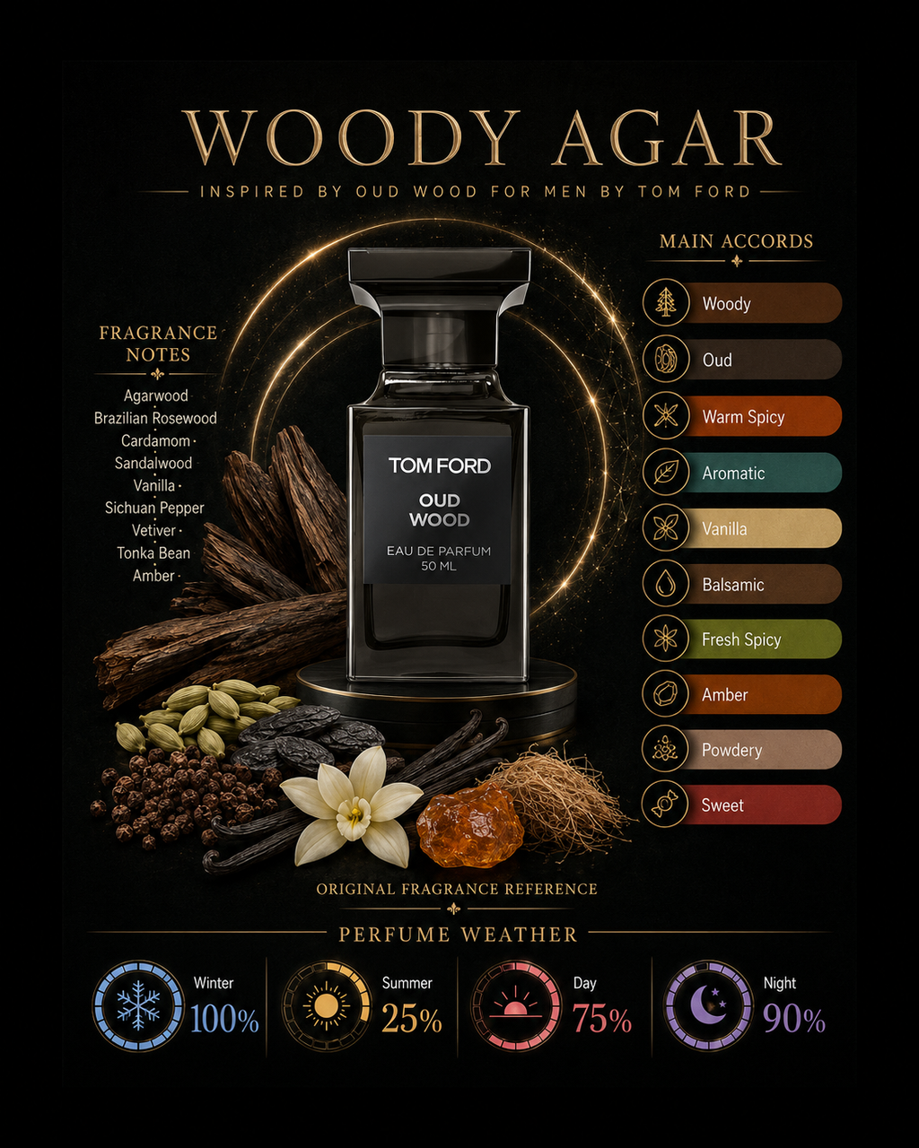 Woody Agar Inspired By Oud Wood For Men By Tom Ford